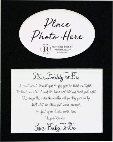 Daddy To Be Reclaimed Wood Picture Frame with Mat - 8x10 Wooden Baby Ultrasound Picture Frame – Dear Daddy To Be New Parent Sonogram Frame (Reclaimed Wooden Frame with Black Mat, Dear Daddy To Be) in Saudi Arabia