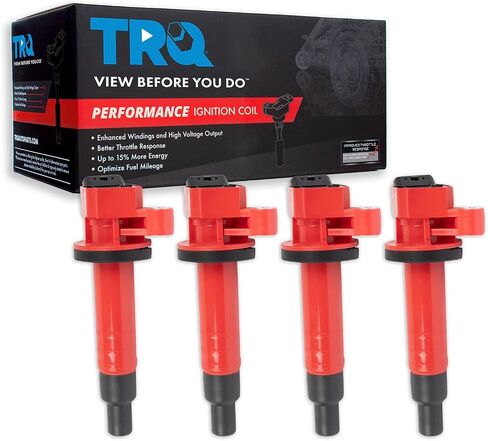 TRQ Ignition Coil Set Compatible with 2000-2002 Chevrolet 2003-2008 Pontiac 2000-2008 Toyota in Saudi Arabia