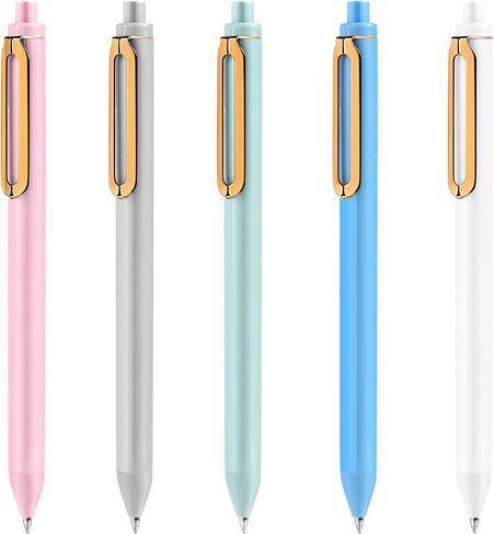 Aesthetic Gel Pens, 0.5 mm Fine Point Black Ink Pens, Quick Dry Smooth Writing Pens for Journaling Note Taking,Cute School Office Supplies,Gifts for Women Men (Aesthetic) in Saudi Arabia