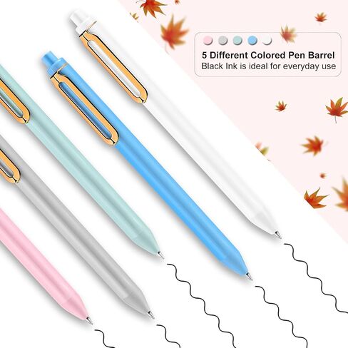 Aesthetic Gel Pens, 0.5 mm Fine Point Black Ink Pens, Quick Dry Smooth Writing Pens for Journaling Note Taking,Cute School Office Supplies,Gifts for Women Men (Aesthetic) in Saudi Arabia