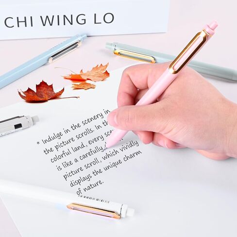 Aesthetic Gel Pens, 0.5 mm Fine Point Black Ink Pens, Quick Dry Smooth Writing Pens for Journaling Note Taking,Cute School Office Supplies,Gifts for Women Men (Aesthetic) in Saudi Arabia