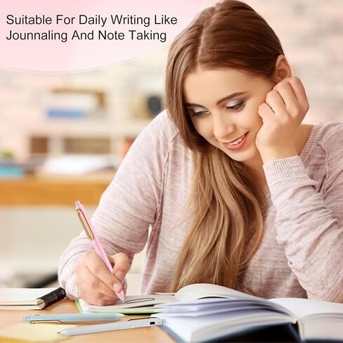 Aesthetic Gel Pens, 0.5 mm Fine Point Black Ink Pens, Quick Dry Smooth Writing Pens for Journaling Note Taking,Cute School Office Supplies,Gifts for Women Men (Aesthetic) in Saudi Arabia