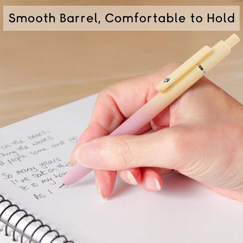 Retractable Gel Ink Pens, 5 Pcs Pastel Gel Pens Black Ink No Smear No Bleed 0.5 mm Pens Fine Point Smooth Writing Pens, Cute Aesthetic Pens with Comfort Grip for Journaling Note Taking in Saudi Arabia