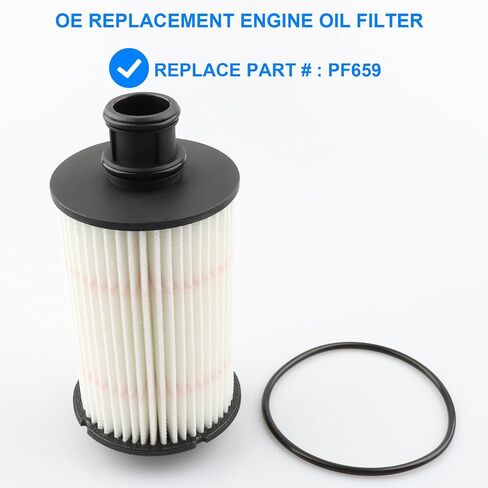 Oil Filter Replace PF659 Compatible With Land Rover Jaguar 3.0L 5.0L - Compatible With Range Rover & Sport 2010-2022, 2010-2016 LR4, 2017-2020 Discovery 5, and Velar F-Pace F-Type XF XFR XJ XJR XK XKR in Saudi Arabia