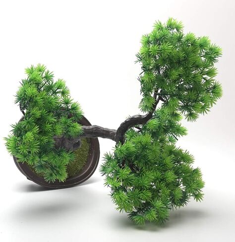 Artificial Bonsai Tree, Simulation Pine Tree Potted Plant, Office DIY Decorative Bonsai, Fake Green Plant Decoration Artificial Plants, for Desktop Display, Zen Garden Décor in Saudi Arabia