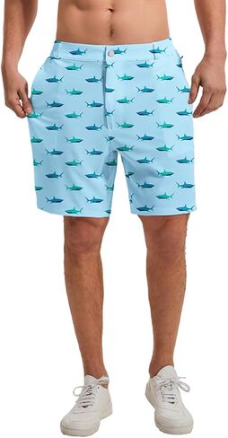 شورت غولف رجالي مع جيوب 7 بوصات درزة داخلية قابلة للتمدد سريعة الجفاف Dri Fit شورت غولف للرجال كاجوال للعمل والمشي لمسافات طويلة in Saudi Arabia