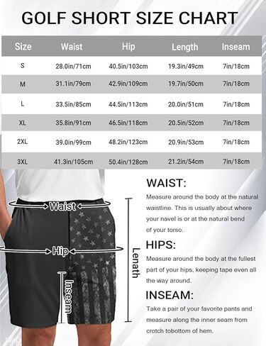 شورت غولف رجالي مع جيوب 7 بوصات درزة داخلية قابلة للتمدد سريعة الجفاف Dri Fit شورت غولف للرجال كاجوال للعمل والمشي لمسافات طويلة in Saudi Arabia
