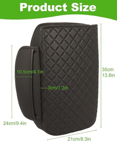 غطاء وحدة التحكم المركزية لسيارة Toyota 4Runner 2024 2010-2023 غطاء مسند الذراع الجيل الخامس 4Runner ملحقات أسود مع جيوب ترقية من جلد البولي يوريثان in Kuwait