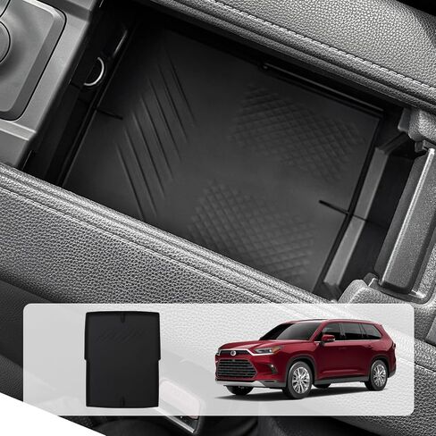 for 2024 Grand Highlander Accessories Center Console Storage Pad, Silicone Center Console Armrest Storage Mat Shielding Pad Grey for Grand Highlander Accessories in Saudi Arabia