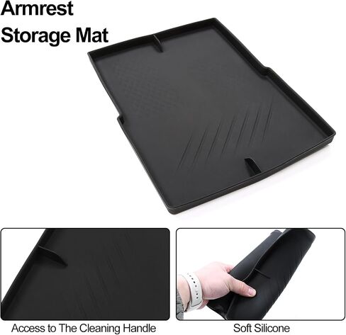 for 2024 Grand Highlander Accessories Center Console Storage Pad, Silicone Center Console Armrest Storage Mat Shielding Pad Grey for Grand Highlander Accessories in Saudi Arabia