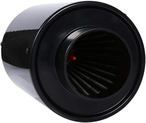 Intake Air Filter, Car Intake Induction Filter 3" Air Intake Carbon Fiber Box Cold Air Filter Feed Enclosed Intake Induction Pipe Hose Kit Air Intake Filter Induction Kit in Saudi Arabia