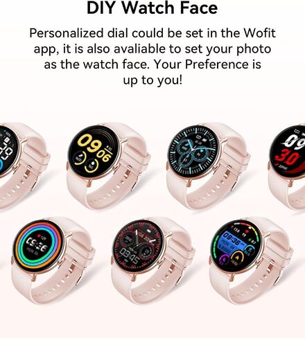 AMOLED Smart Watch (Answer/Make Call) for Women, With/Without Phone Mode, 1.43" Round Fitness Watch, Body Temperature Thermometer, Heart Rate, SpO2, Sleep Monitor, 7-10 Days Battery, Pink in Saudi Arabia