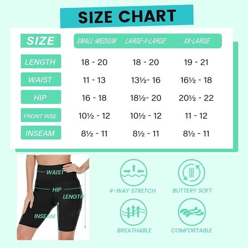 3 Pack Biker Shorts for Women – 8"/5" High Waisted Tummy Control Workout Seamless Shorts for Gym Yoga in Saudi Arabia