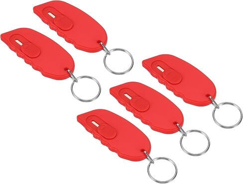 PATIKIL Mini Portable Box Cutter, 5 Pcs Package Opener Small Utility Office Letter Opener for Box Envelope Open, Paper Cutting, DIY, Blue in Saudi Arabia