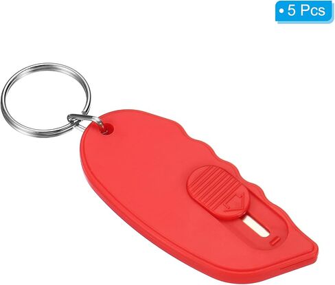 PATIKIL Mini Portable Box Cutter, 5 Pcs Package Opener Small Utility Office Letter Opener for Box Envelope Open, Paper Cutting, DIY, Blue in Saudi Arabia