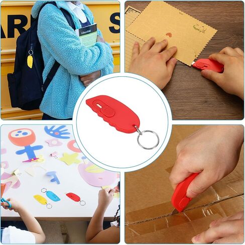 PATIKIL Mini Portable Box Cutter, 5 Pcs Package Opener Small Utility Office Letter Opener for Box Envelope Open, Paper Cutting, DIY, Blue in Saudi Arabia