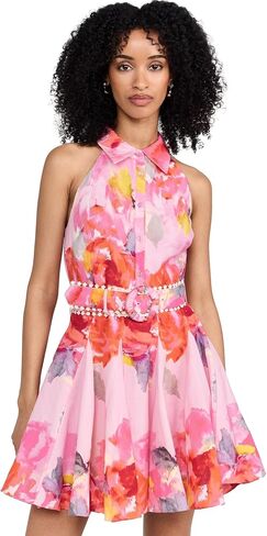 فستان نسائي قصير مع حزام بإبزيم in Kuwait