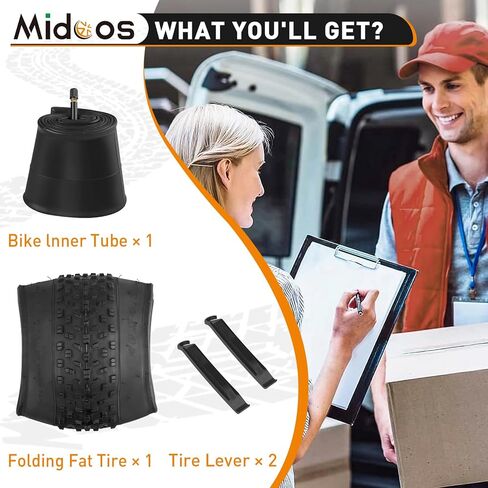 إطارات دراجة مقاس 20 × 4.0، إطار سميك لـ MTB، مجموعة استبدال إطارات الدراجة الدهنية للدراجة الإلكترونية تتضمن إطارات دراجة سميكة شديدة التحمل، أنبوب إطار سميك، رافعة إطار متوافقة مع شارع الثلج الجبلي الواسع لجميع التضاريس in Kuwait