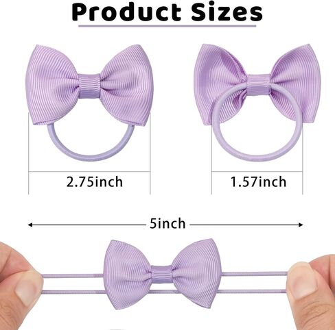 CÉLLOT Girls Hair Ties,20 PCS 2.75 inch Hair Bows No Slip Durable Elastic Ponytail Holders Hair Ties for Baby Girls Schoolgirls Kids Toddler Hair Accessories in Saudi Arabia