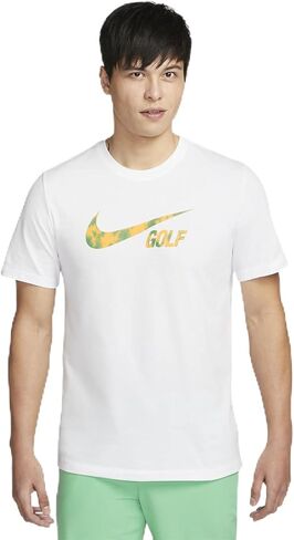تيشيرت رجالي من Nike Golf قطن Swoosh، أبيض، L Regular US in Saudi Arabia