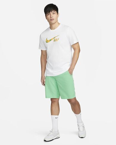 تيشيرت رجالي من Nike Golf قطن Swoosh، أبيض، L Regular US in Saudi Arabia