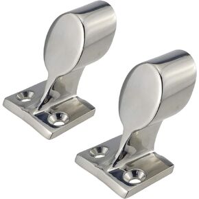 keehui Pair Heavy Duty 316SS 60°Marine Boat Stanchion Hand Rail Fitting Left-Front for 7/8" Tube