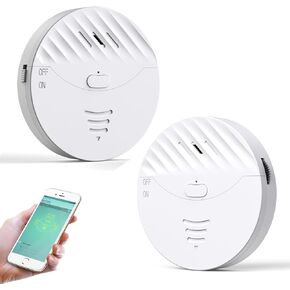 WiFi Smart Window Glass Break Sensor Alarm for Home, 2 Pcs Tuya WiFi Wireless Door Vibration Alarm for for Garage/Store/Business,Use with Tuya WiFi (Only Supports Wi-Fi 2.4GHz )