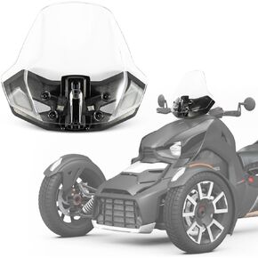 PSLER Front Ryker Windshield Wind Shield Deflector Windscreen - Fit for Ryker All Models Ryker 600 900 Sport Rally Edition Accessories 3 Inches Adjustable Replace #219401023#219400771