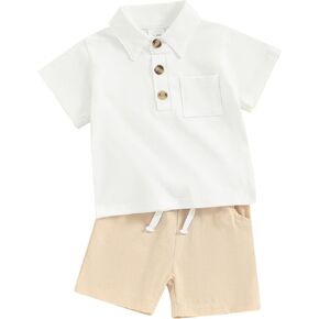 طفل رضيع الصبي بيكيه قمصان بولو السراويل الزي 3 6 12 18 أشهر 2T 3T الأولاد ملابس الصيف الملابس مجموعة in Kuwait