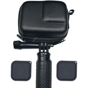 Mini Storage Bag Case for Insta360 Ace Pro Camera + Rubber Lens cap Cover for Insta 360 Ace Pro [1+2 Pcs], Carrying Portable Accessory