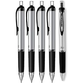 Uni-ball Impact RT Retractable Bold Point Gel Pens, 5 Black Ink Pen (65870)