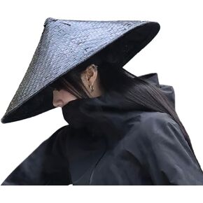 Samurai Hat Japanese Bamboo Hat Asian Hats Cosplay Large Dia.18.5" Deepth 7"