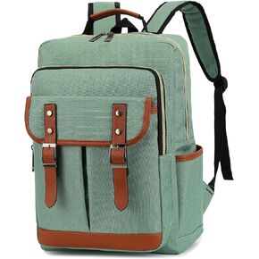 Vintage Laptop Backpack for Travel, College, Fashion Casual Teacher Backpack for Women Men Fits 15.6Inch Notebook