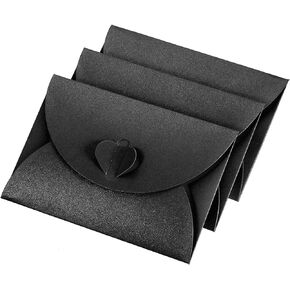 YOKIVE 24 Pack Mini Envelopes, Heart Shaped Clasp | Small Gift Card Holder, Great for Weddings Parties Boutiques(Dark Blue)