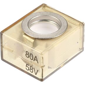 X AUTOHAUX Waterproof 80A Marine Rated Battery Fuse Terminal Fuse Only 58V DC Maximum