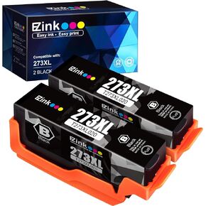 E-Z Ink (Remanufactured 273 Ink Cartridge Replacement for Epson 273xl T273XL to use with XP-520 XP-600 XP-610 XP-620 XP-800 XP-810 XP-820 (2 Black)