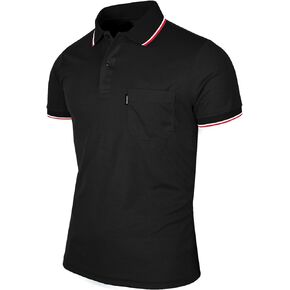 Men's Polo Shirt Dir Fit Solid Polo Shirt Athletic Short Sleeve Various Polo