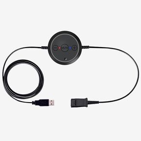 موصل VoiceJoy QD (قطع الاتصال السريع) إلى كابل محول USB يدعم الرد على Microsoft Teams وإلغاء الضوضاء ENC وإدارة الصدى