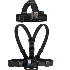 Adjustable Chest Mount Harness and Head Strap for GoPro Cameras