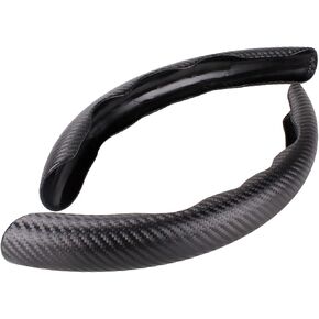 RASTP Carbon Fiber Steering Wheel Cover, Non Slip and Safe ABS Steering Wheel Cover Universal Suitable for Most Cars(Black)