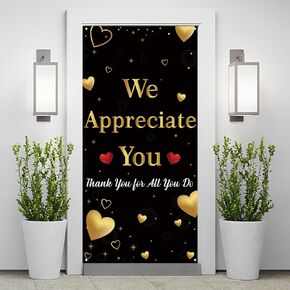 We Appreciate You Door Banner, Thank You Banner for Employee Teacher Doctor Nurse Staff, Appreciation Party Decorations, Thank You for All You Do Sign, Thank You Door Cover
