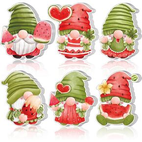 Zonon 90 Pcs Summer Bulletin Board Decorations Watermelon Gnome Cutouts Ice Lolly Cutouts for Classroom Wall Chalkboard Summer Theme Party