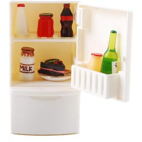 NWFashion Miniature Dollhouse Room Kitchen Furniture White Refrigerator