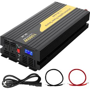 1500W Primary Sump Pump Battery Backup, Black, LCD Display, Auto Switches for Continuous Sump Pump Operation, Sump Pump Backup Power System for Emergency and Power Outage