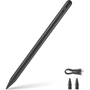Stylus Pen for iPad 2018-2023, Palm Rejection Tilt Sensor, Magnetic Apple Pen Active Pencil Compatible with iPad Pro 11"/12.9",iPad 10/9/8/7/6,iPad Mini 5/6,iPad Air3/4/5 (Black)