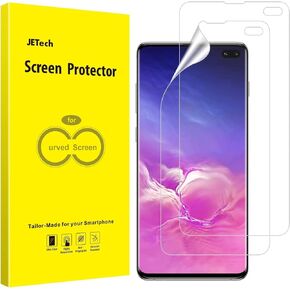 JETech Screen Protector for Samsung Galaxy S10 Plus S10+, TPU Ultra HD Film, Case Friendly, 2-Pack