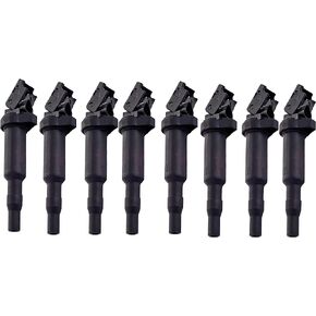 ENA Set of 8 Ignition Coil Pack Compatible with BMW 128i 135i 335i 325i 328i 330i M5 M6 525xi 528i 550i 750i N54 X3 X5 X6 Z4 4.4L 4.8L Replacement for UF592 C1638 12137594937 12137562744 12137571643