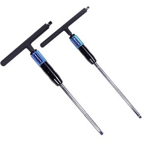 MichaelPro Adjustable T Handle Speed Wrench Set for 1/4 and 3/8 Inch Drive, Speed Handle T Wrench with 2-Way Square Drive Design, 3 Grip Positions, Patented Spinner Handle Socket Wrench (2-Piece)