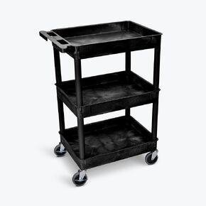 Luxor 289-STC111-B Tub Cart - Three Shelves