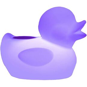 Acoustic Audio by Goldwood Rechargeable Bluetooth Floating Duck Pool Speaker IP66 Rated with Multi-Colored LED Light, White (DKBT1)